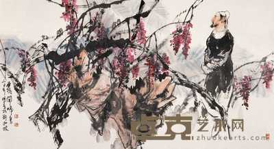 王明明 1985年作 处处闻啼鸟 镜心 85×150cm